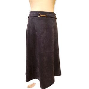 Andrew Marc Marc Anthony A-Line Faux Sued Skirt!